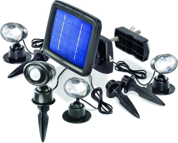 Esotec LED Solarspot QUATTRO POWER, 4er Set, Solarstrahler