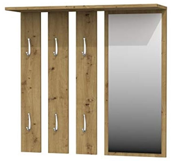 ibonto WANDGARDEROBE MODERNES Flurmöbel-Set Laminierte Spanplatte Artisan (H 82 x T 15 x B 85 cm)
