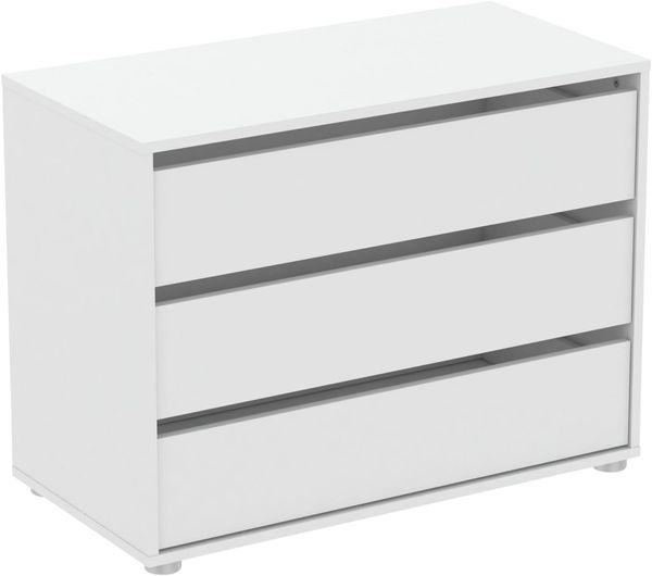 Demeyere Blokty Block Schubladen, Spanplatten, Perle Weiß, 79.6 x 39,6 x 58,1 cm