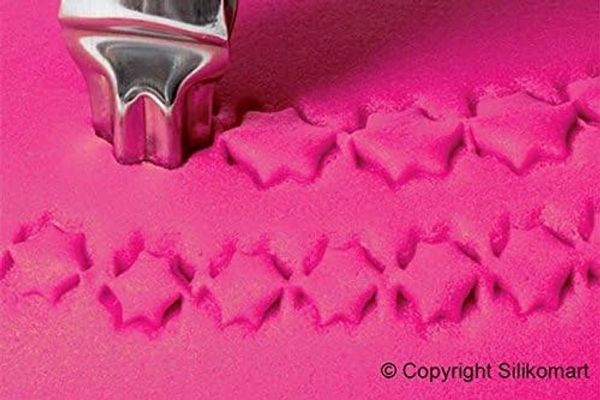 silikomart Wonder Crimp-Zange Teig für Tortendekoration regelmäßigen Edelstahl Six Star