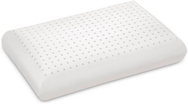 Letti Moderni Latexkissen Classic - Nackenkissen Baumwoll Kissenbezug - 40x60, 40x80 Höhe 14 cm - 40x80x14