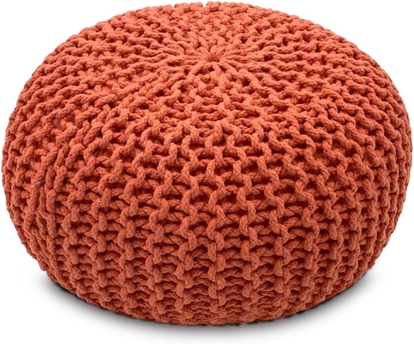 Amagohome Sitzhocker Strickhocker Pouf Ø45 o. 55cm Bodenkissen Sitzpouf XXL Baumwolle nachh