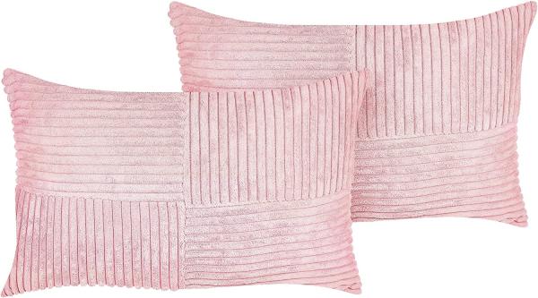 Kissen 2er Set MILLET, Rosa, 47x27 cm