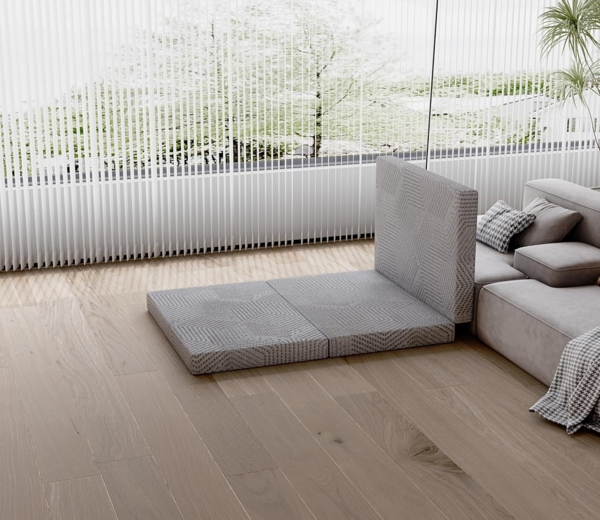 EGO Home Klappmatratze 65x196 cm, Faltmatratze Höhe 10 cm, Faltbare Matratze Härtegrade H3, Reisematratze 3-Teilige Visco Schaumstoff, Gästematratze Klappbar für Reisen, Camping, Boden, Gästebet Bild 3