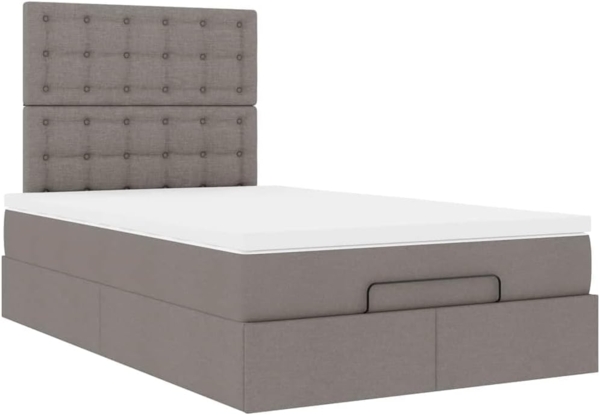 Ottoman-Bett mit Matratze Taupe 120x190 cm Stoff 3313310