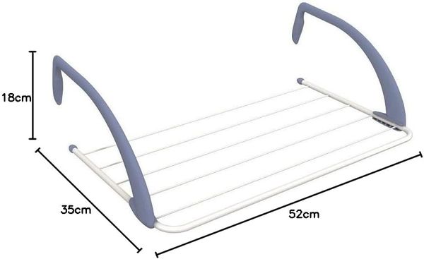 Wäscheständer Gimi 153460 Airy Heizkörper Silberfarben Edelstahl (52 x 35 x 18 cm) (3 m) Bild 5