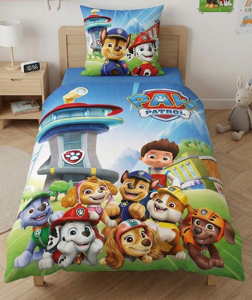 Paw Patrol Bettwäsche Set 140 × 200 cm mit Kissenbezug 65x65 cm