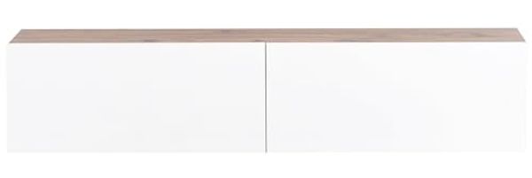 Wandmontierter TV-Schrank GLADSTONE Braun Weiß Bild 5
