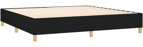 vidaXL Boxspringbett mit Matratze Schwarz 200x200 cm Stoff, Härtegrad: H2 [3142203] Bild 4