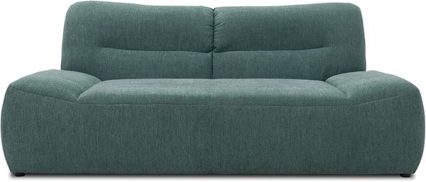 DOMO Collection Boho Sofa, 2 Sitzer im Boho-Style, 2er Sofa, Couch, Bigsofa in petrol
