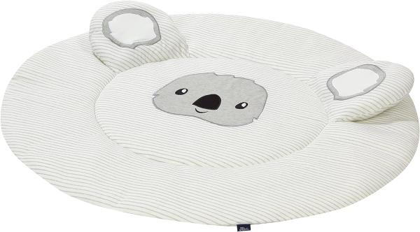 Alvi Krabbeldecke rund Koala gray 3D mit Ohren