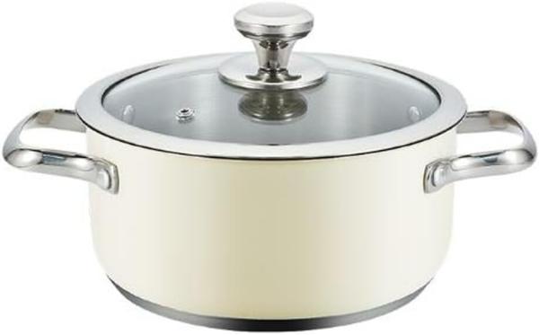 Topf mit Deckel Haeger PA-20H. 007A Beige Ø 20 cm