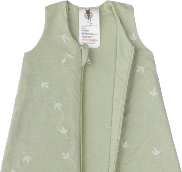 LÄSSIG Baby Schlafsack ärmellos aus Single Jersey mit TENCEL™ Lyocell 0,5 TOG/Sleeping Bag Leave olive, Größe 50/56 Bild 3