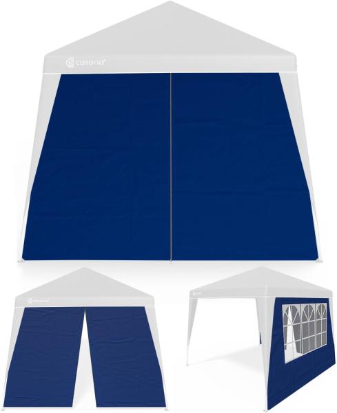 2er Set Seitenwand für Faltpavillon 3x3m blau