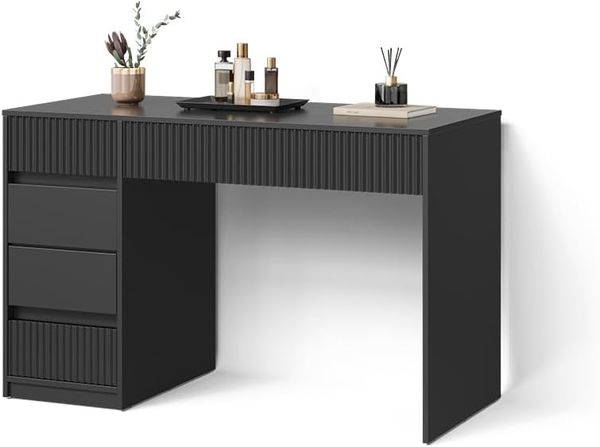 Livinity® Schminktisch Allia, Schwarz, ohne Spiegel