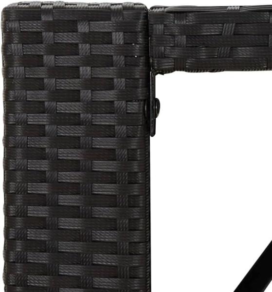 vidaXL Bartisch mit Glasplatte Schwarz 145x80x110 cm Poly Rattan 362597 Bild 5