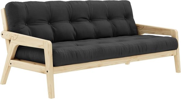 KARUP DESIGN GRAB Schlafsofa Gestell Natur Matratze Dark Grey