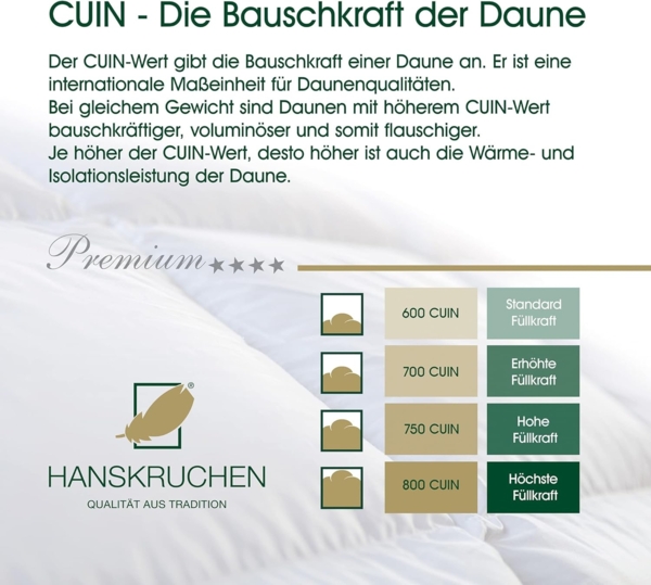 HANSKRUCHEN Daunenbettdecke Premium, Füllung: 100% Daunen, Bezug: 100% Baumwolle, allergikerfreundlich Bild 6