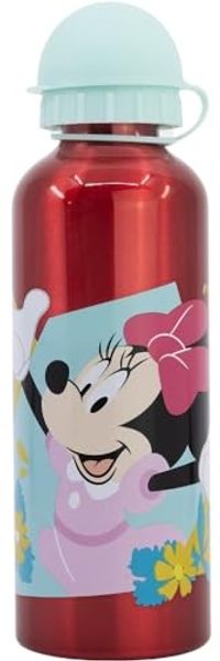 Aluminium Motiv Trinkflasche für Kinder 530ml Isoflasche mit Kappe Kinderflasche Minnie Mouse