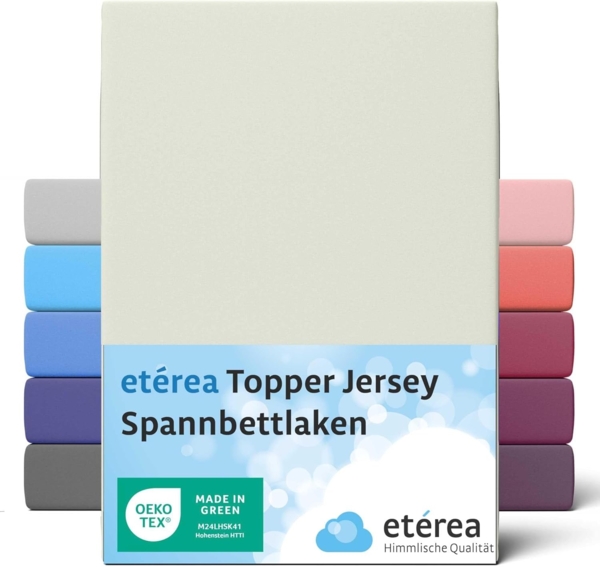 etérea Himmlische Qualität Spannbettlaken etérea Comfort Jersey Topper Spannbettlaken, Jersey, Gummizug: rundum, (1 Stück)