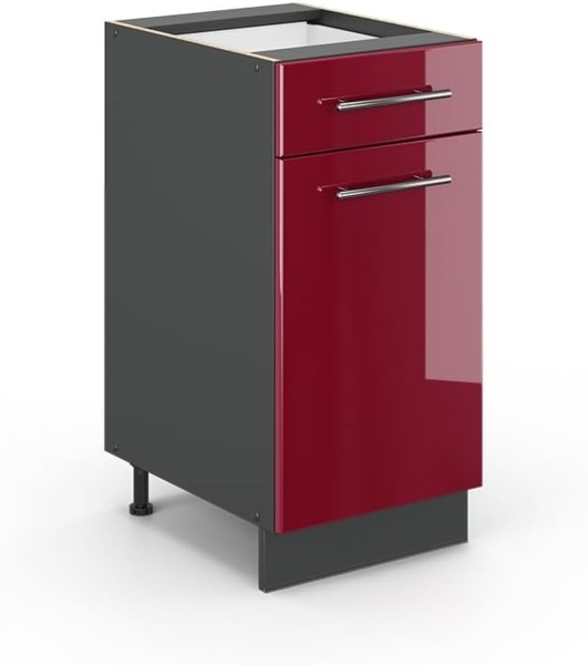 Vicco Schubunterschrank 40cm Fame-LINE (Bordeaux Hochglanz)