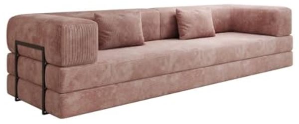 Luxusbetten24 Sofa Designer Sofa Lazy 3 Sitzer XXL, mit Liegefunktion und Cordbezug