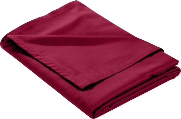 Mako Satin Bettlaken ohne Gummizug pink 160x260cm