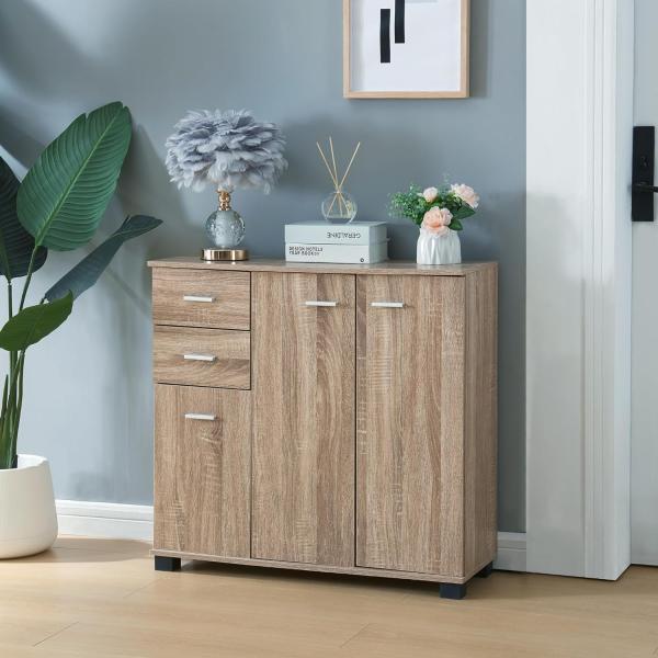 Sideboard Crimla 76x80x28cm Sonoma Eiche [en. casa]