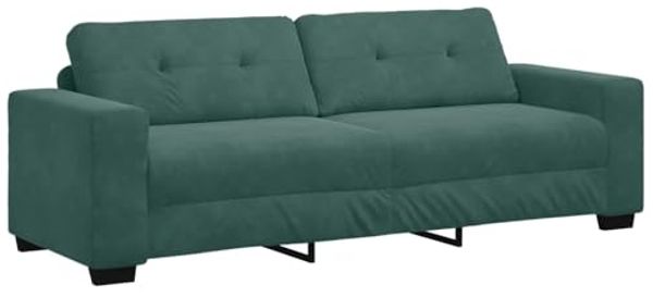 vidaXL Sofa mit Kissen Dunkelgrün Samt 4105136