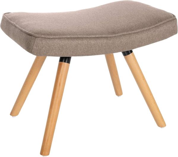 Fußhocker Garding Stoff (Farbe: taupe)