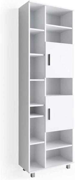 VICCO Badschrank ILIAS 190 x 60 cm Weiß - Hochschrank Regal Badregal