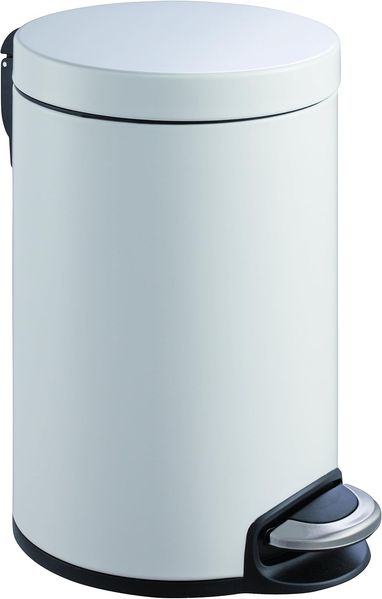 Pedal-Mülleimer EKO Serene weiß Stahl 12 l