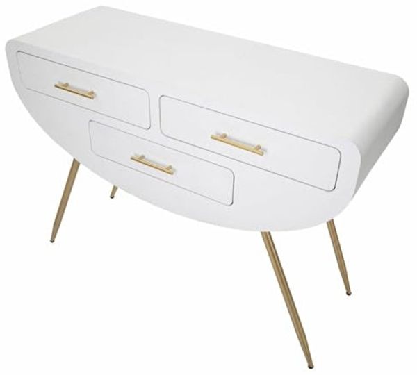 Dmora Konsole Spirit 110 x 40 x 80 cm Weiß, 20 kg Tragkraft Bild 5