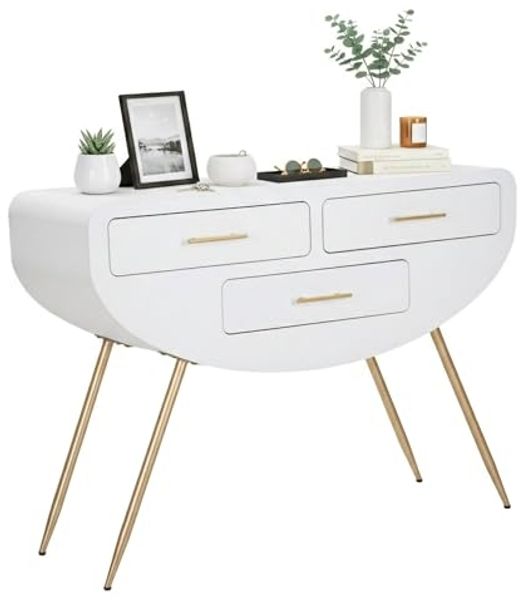 Dmora Konsole Spirit 110 x 40 x 80 cm Weiß, 20 kg Tragkraft Bild 3