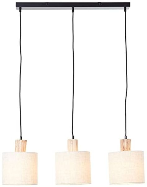 Brilliant Leuchten 99538-96 Pendelleuchte Pia 3-flammig schwarz natur E27