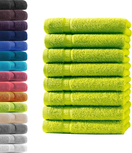 Hometex Premium Textiles Handtuch in Premium Qualität 500 g/m², Feinster Frottier-Stoff 100% Baumwolle, 8x Gästetuch, weich, saugfähig, extra schwer & flauschig