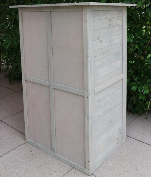 HABAU Gartenschrank "Benno" aus Holz, Grau, 76 x 56 x 117 cm Bild 8