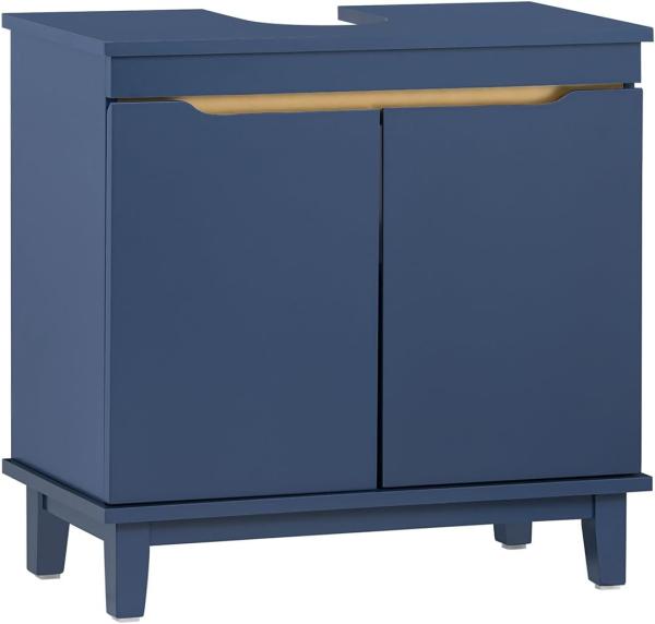 SoBuy Waschbeckenunterschrank BZR113 Badschrank Badezimmerschrank Waschtisch Unterschrank Badmöbel Blau