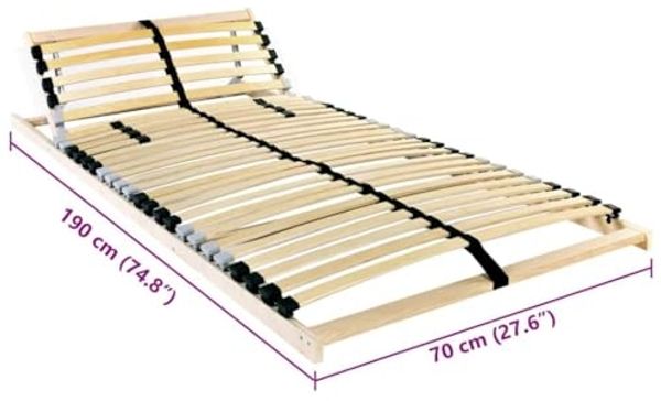 vidaXL Bett-Lattenrost Braun 70 x 190 cm Massivholz Buche 42015238 Bild 2