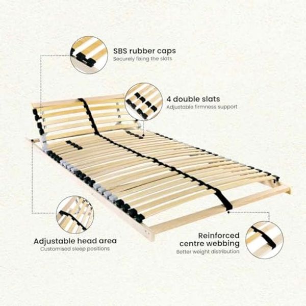 vidaXL Bett-Lattenrost Braun 70 x 190 cm Massivholz Buche 42015238 Bild 4