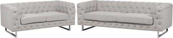 Sofa Set Polsterbezug beige 5-Sitzer VISSLAND