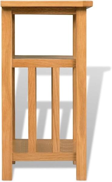 vidaXL Beistelltisch mit Zeitungsablage 27x35x55 cm Massivholz Eiche 244211 Bild 6