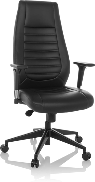 hjh OFFICE Chefsessel VITORO B Kunstleder Bürostuhl mit ergonomischer Rückenlehne, Armlehnen höhenverstellbar, bis 150kg belastbar, Schwarz 601011