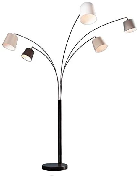 riess-ambiente Stehlampe LEVELS 205cm schwarz / greige / grau / weiß, ohne Leuchtmittel, flexibel verstellbar