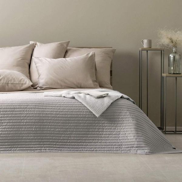 SEI Design Bettüberwurf Living Trend Taupe hell 240x220 cm, gesteppte Tagesdecke