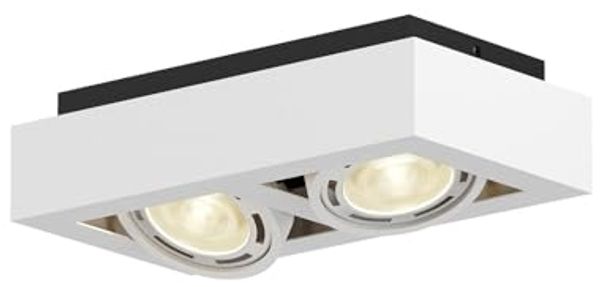 Arcchio Deckenleuchten Ronka, Metall, Weiß IP20, 2x20 W ES111 LED