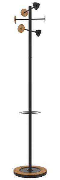 Unilux Garderobenständer BORA BAMBOO 400140808 178cm 6 Haken schwarz