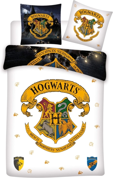 BERONAGE Kinderbettwäsche Harry Potter Hogwarts Bettwäsche Biber / Flanell Bettbezug Gryffindor, 100% Baumwolle, 2 teilig, 135x200 + 80x80 cm Bild 3