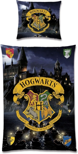 BERONAGE Kinderbettwäsche Harry Potter Hogwarts Bettwäsche Biber / Flanell Bettbezug Gryffindor, 100% Baumwolle, 2 teilig, 135x200 + 80x80 cm Bild 4