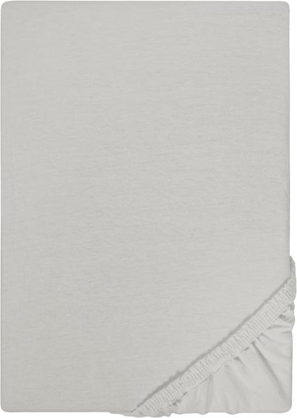 Biberna Jersey-Stretch Spannbettlaken Spannbetttuch 140x200 cm - 160x200 cm Sturmgrau